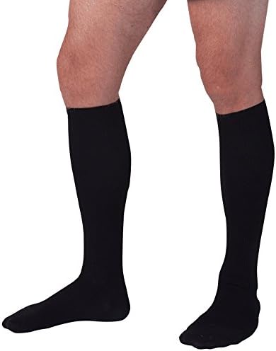 Health Support Vascular Hosiery 15-20 mmHg, Knee Length, Sheer, Black, Regular Size C [1 Pair]