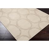 5' x 8' Kusari Safari Tan Wool Area Throw Rug