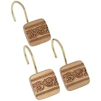 Carnation Home Fashions Lexington Ceramic Resin Shower Curtain Hook, Gold