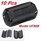 Gino 10 Pcs UF90B Clip-on Ferrite Ring Core Black for 9mm Diameter Cable