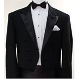 Italian Designer Men's Black Tail Tuxedo, Super 150's