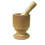 Bene Casa 65236 wood mortar and pestle.