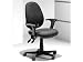 Vantage operator chair with height adjustable arms and charcoal upholstery, EACH