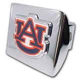 Auburn University Tigers Chrome Plated Metal Bright Polished Chrome with Color AU... 
