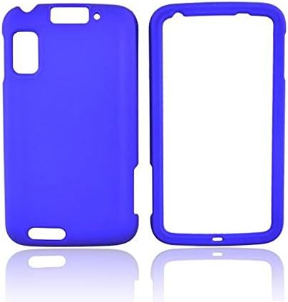 Royal Blue Rubber Touch 2pcs Phone Protector Hard Cover Case for Motorola Atrix 4G MB860