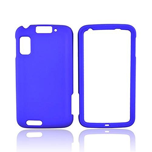 Royal Blue Rubber Touch 2pcs Phone Protector Hard Cover Case for Motorola Atrix 4G MB860