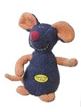 Multipet Deedle Dude 8-Inch Singing Mouse Plush Dog Toy, Blue