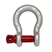 Crosby 1018570 Carbon Steel G-209 Screw Pin Anchor Shackle, Galvanized, 12 Ton Working Load Limit, 1-1/4" Size