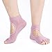 Pack of 4 Yoga Socks,Non Skid Non Slip Toeless Grip Cotton Socks - size Small/Medium