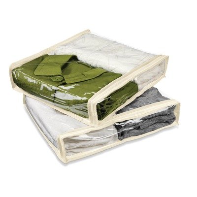 Two Pack Storage Bag in Clear and Natural