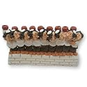Hand Made Clay Hanukkah Menorah- Jewish Boys Design