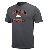 NFL Men's Denver Broncos Heart And Soul Ii Adult Short Sleeve Basic Tee (Heather Grey, Large)