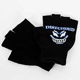 Disturbed - Smile Fingerless Gloves In Black, Size: O/S, Color: Black