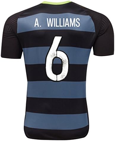 #6 A. Williams Black Away Match Soccer Adult EURO 2016 Jersey