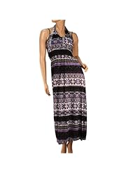 Sexy Summer Full Length Halter Tank Ruched Polyester  Dress