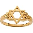 14K Yellow Gold Star of David Ring