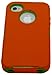 Iphone 4 4S Body Armor Defender - Comparable to Otterbox Defender + 1pc 3ft Data Cable (Orange on Green) by Lucky