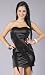TAYYIB Fringe Strapless Mini Dress