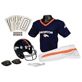 Denver Broncos Youth NFL Deluxe Helmet and Uniform Set (Small)