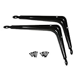 ハイロジック:L型棚受 150×200ミリ 黒 入数1袋（2個） 00098037 ×5セット