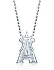 Alex Woo Little MLB Sterling Silver Los Angeles Angels Pendant Necklace, 16"