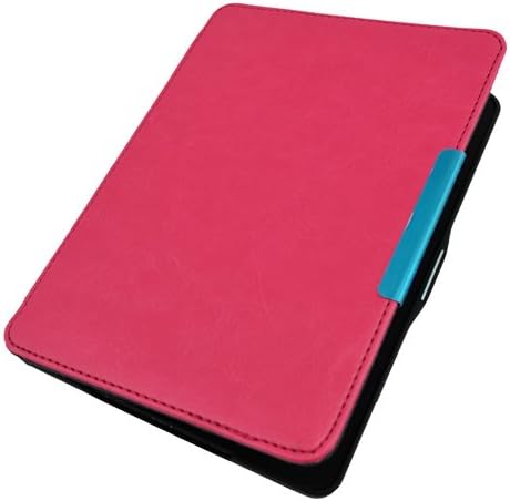 Magnetic Leather Case Cover with Auto Wakeup Sleep Mode for Kobo Glo eReader (Rose)
