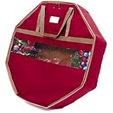 CoverMates - 36" Holiday Christmas Wreath STRUCTURED Storage Bag - 3 YR Warranty - Easy Transport and Organization