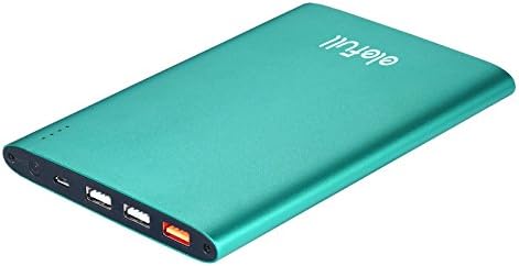 Elefull Quick Charge 2.0 Power Bank 20000mah 3-USB Ports Smart Recognize Ic Protect and Prolong Your Battery Device Life for Cell Phone Iphone6 5 HTC Samsung Nolia Camera Games Tablet Ipad (Green)