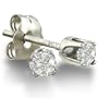 1/5ct Round Diamond Stud Earrings in 10K White Gold ( J/K I2-I3)