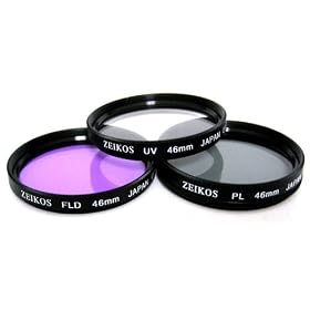 Zeikos ZE-FLK46 46mm Multi-Coated 3 Piece Filter Kit (UV-CPL-FLD) by Zeikos
