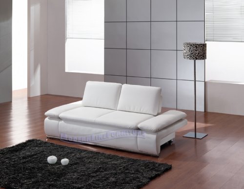 Modern Furniture White Leather Sofa Bed Sleeper
