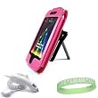 3 Item Bundle for Apple iPod Touch 3rd Generation (Newest Version) and 2G: Includes Pink Case with Built in Kick Stand and Belt Clip + Car Charger + Live*Laugh*Love Wrist Band!!!