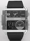 Diesel #DZ7208 Men's Oversized Dual Analog Single Digital Tri Time Zone Watch