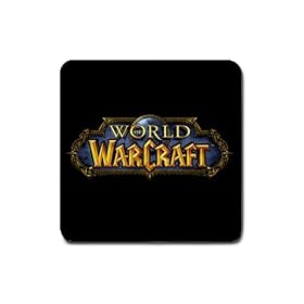 Rubber Square Coaster 4 Pack of World of Warcraft Official Logo (Guild, PC Game, Expansion, Addons, Movie)