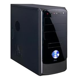 Heden - Bo�tier Moyen tour avec Alimentation 480 W - 2 USB - Noir laqu�  + HD Audio
