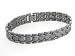 Mens Train Track Magnetic Therapy Titanium Metal Jewelry Link Bracelet, 8"