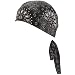 Cotton Paisley Fitted Bandana Durag Headwrap Scarf Navy