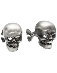 ROTENIER "Atelier" Sterling Silver Skull and Crossbones Cufflinks
