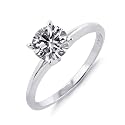 14k White or Yellow Gold Round 4-Prong Solitaire Diamond Ring (1/4 ct, I-J Color, I1-I2 Clarity)