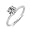 14k White Gold Round 4-Prong Solitaire Diamond Ring (1 ct, I-J Color, I1-I2 Clarity) - Size 7