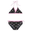 Girls Summer Crush 2-pc. Heart Bikini - Black/Pink