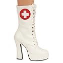 5 Inch Sexy Ankle Boot Nurse Costume Halloween Costume Ankle / Mid Calf White