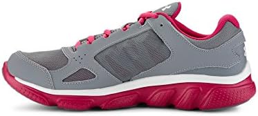 Under Armour Women's UA Micro G Assert V Steel/Tropic Pink/Metallic Silver Sneaker 8 B - Medium