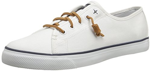 Sperry Top Sider Womens Seacoast Canvas Fashion Sneaker White 12