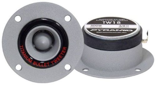 Pair of Brand New Pyramid Tw18 300 Watts Aluminum Bullet Horn Tweeters with Built in Capacitor Crossovers **Extremely High Pwoered**