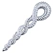 Crystal Twist Pin Brooches