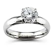 Stainless Steel Solitaire Ring with 7mm CZ (Sizes 5-9)