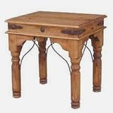 End Table with Conchos (Brown) (23.00H x 23.00W x 20.00D)
