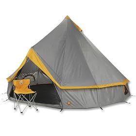 Grand Canyon INDIANA - Tente ronde 8 personnes - Gris/sable - 400 x 250 cm