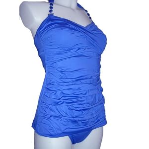 Buy Ladies Anne Cole 2 Piece Longer Tankini Swimsuit, Sapphire Blue by Anne Cole